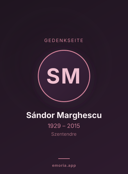 Gedenkportrait von Sándor Marghescu