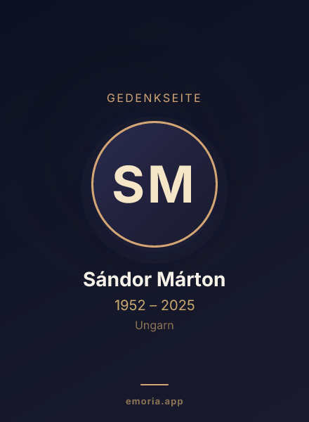 Gedenkportrait von Sándor Márton