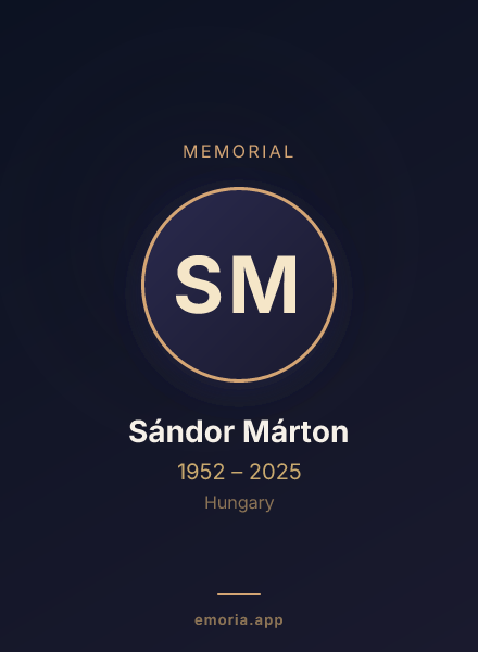 Memorial portrait of Sándor Márton
