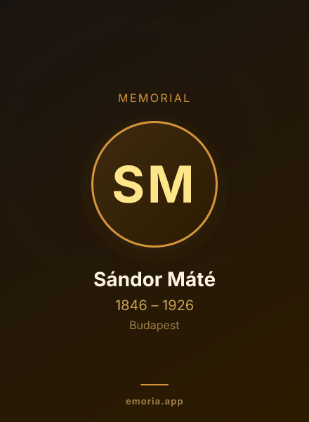 Memorial portrait of Sándor Máté