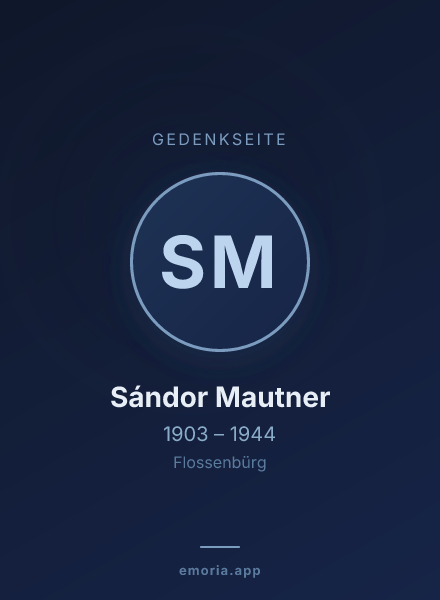 Gedenkportrait von Sándor Mautner