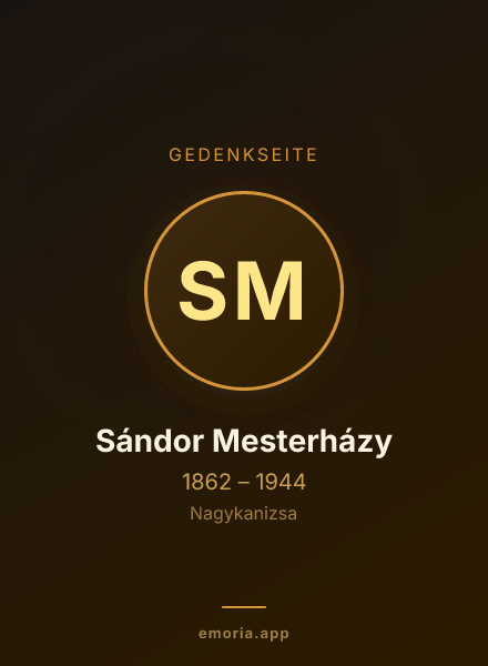 Gedenkportrait von Sándor Mesterházy