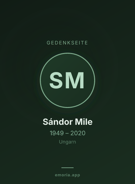 Gedenkportrait von Sándor Mile