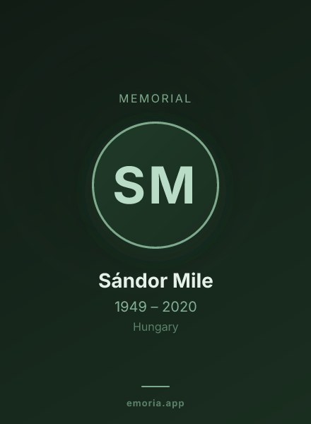 Memorial portrait of Sándor Mile