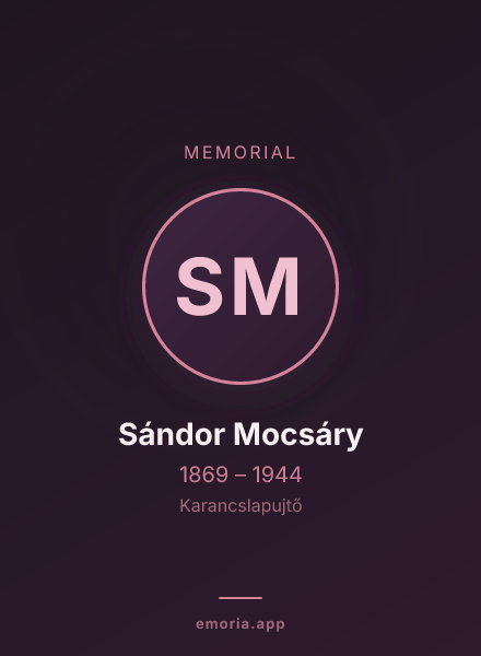 Memorial portrait of Sándor Mocsáry