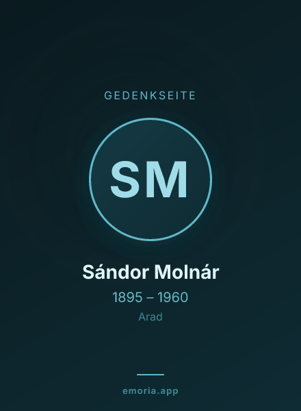Gedenkportrait von Sándor Molnár