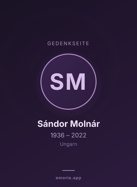 Gedenkportrait von Sándor Molnár
