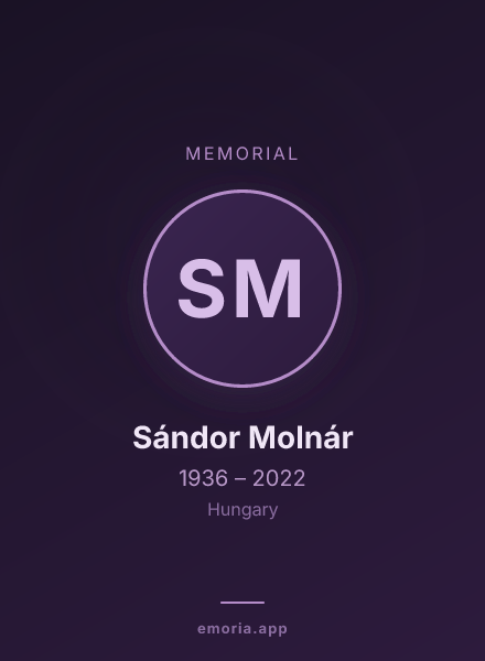 Memorial portrait of Sándor Molnár