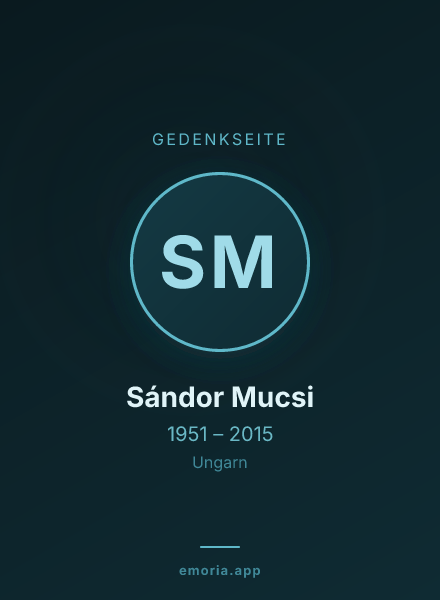 Gedenkportrait von Sándor Mucsi