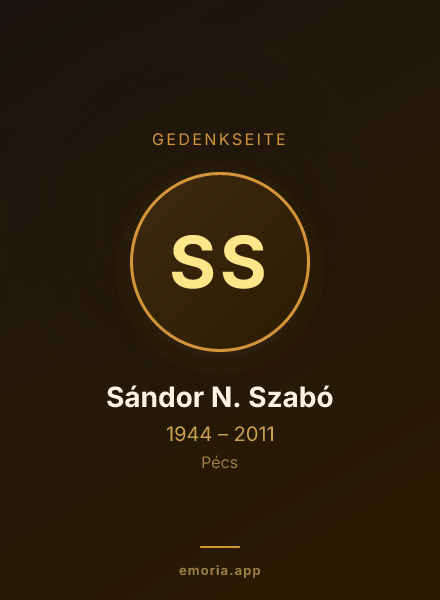 Gedenkportrait von Sándor N. Szabó