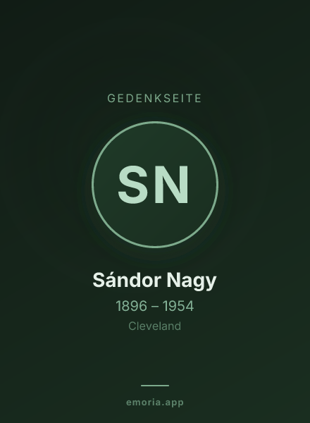 Gedenkportrait von Sándor Nagy