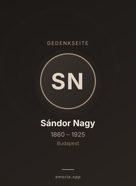 Gedenkportrait von Sándor Nagy