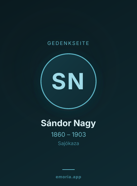Gedenkportrait von Sándor Nagy