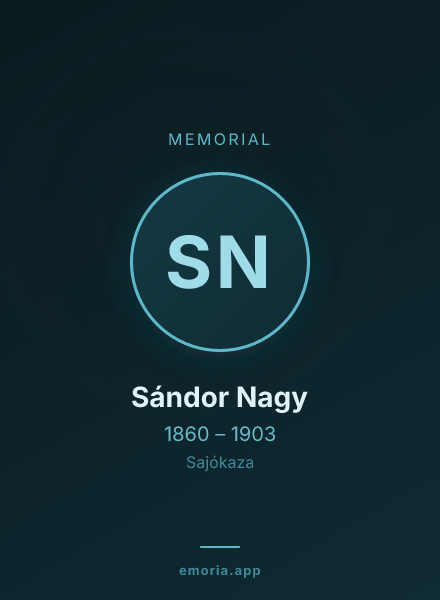 Memorial portrait of Sándor Nagy