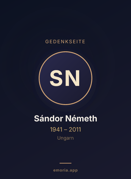 Gedenkportrait von Sándor Németh
