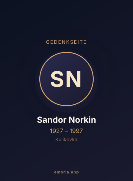 Gedenkportrait von Sandor Norkin