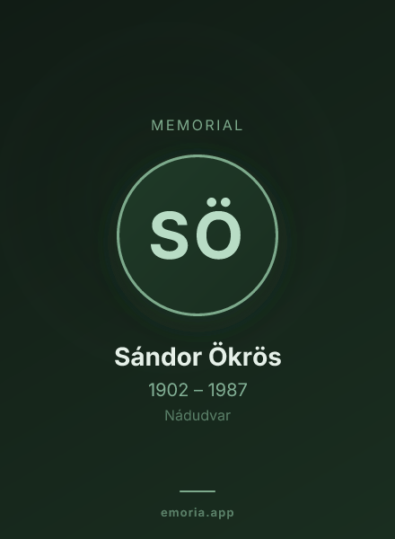 Memorial portrait of Sándor Ökrös