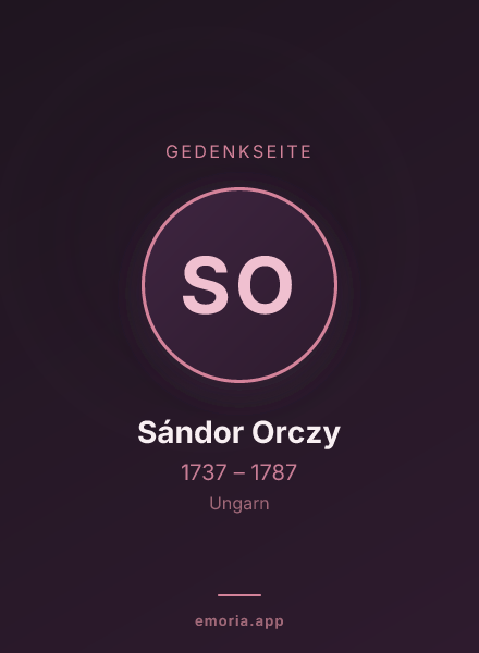 Gedenkportrait von Sándor Orczy