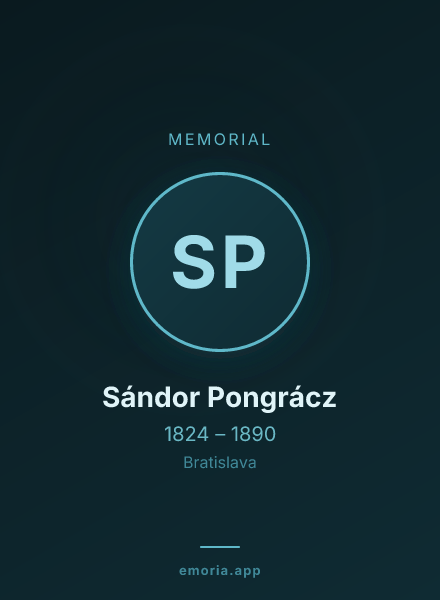 Memorial portrait of Sándor Pongrácz