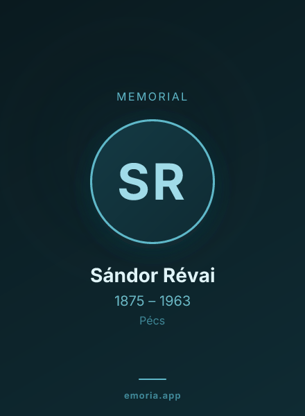 Memorial portrait of Sándor Révai
