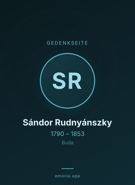 Gedenkportrait von Sándor Rudnyánszky
