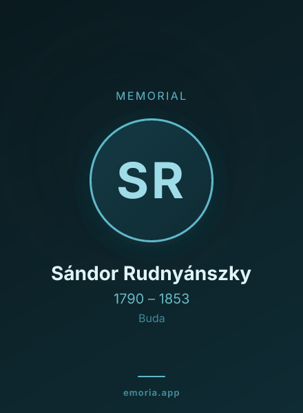 Memorial portrait of Sándor Rudnyánszky