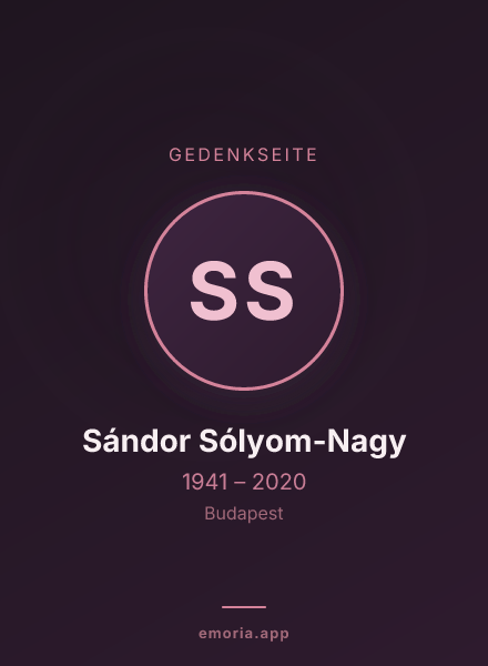 Gedenkportrait von Sándor Sólyom-Nagy