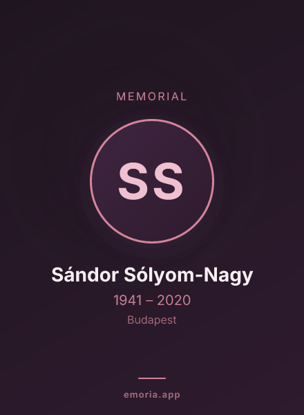 Memorial portrait of Sándor Sólyom-Nagy
