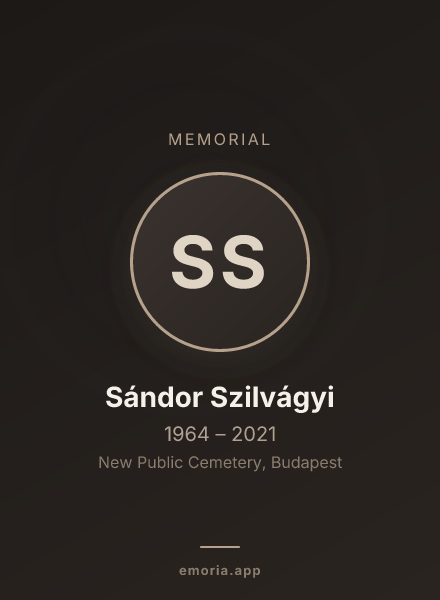 Memorial portrait of Sándor Szilvágyi