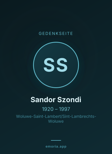 Gedenkportrait von Sandor Szondi