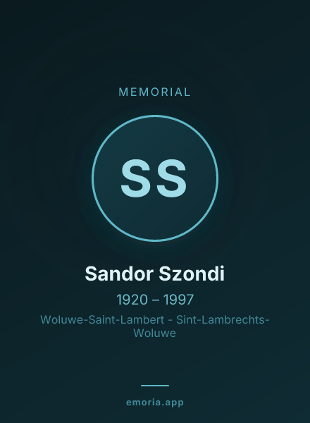 Memorial portrait of Sandor Szondi