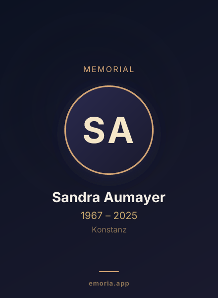 Memorial portrait of Sandra Aumayer