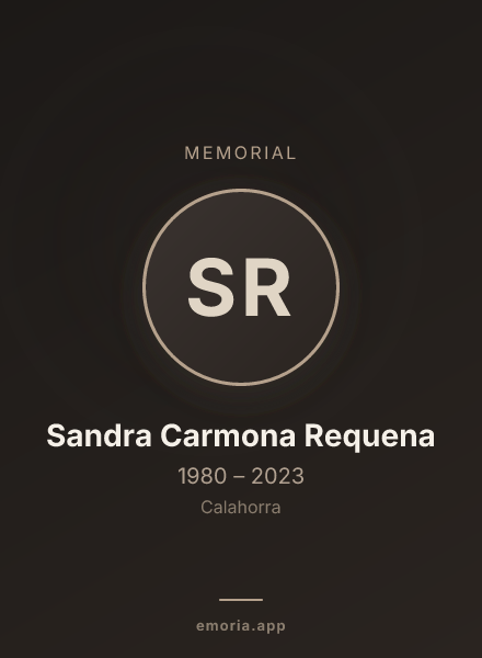 Memorial portrait of Sandra Carmona Requena