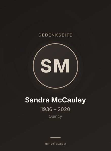 Gedenkportrait von Sandra McCauley