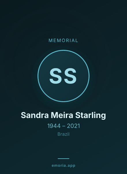 Memorial portrait of Sandra Meira Starling