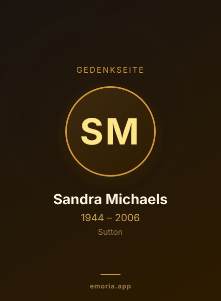 Gedenkportrait von Sandra Michaels