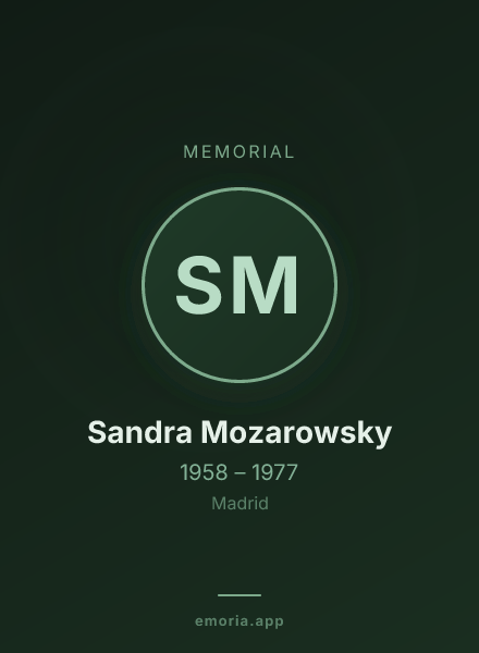 Memorial portrait of Sandra Mozarowsky