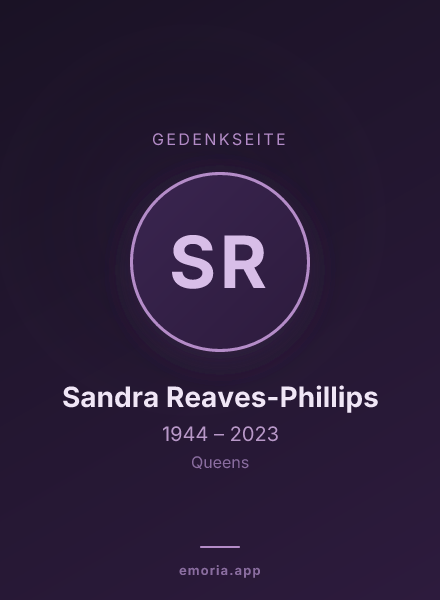 Gedenkportrait von Sandra Reaves-Phillips