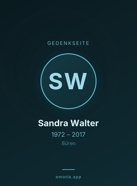Gedenkportrait von Sandra Walter