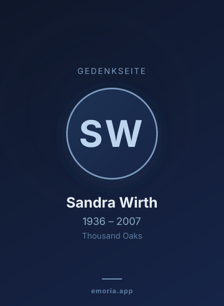Gedenkportrait von Sandra Wirth