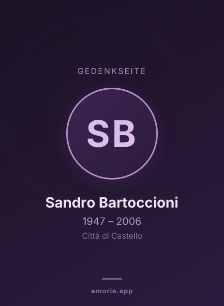Gedenkportrait von Sandro Bartoccioni