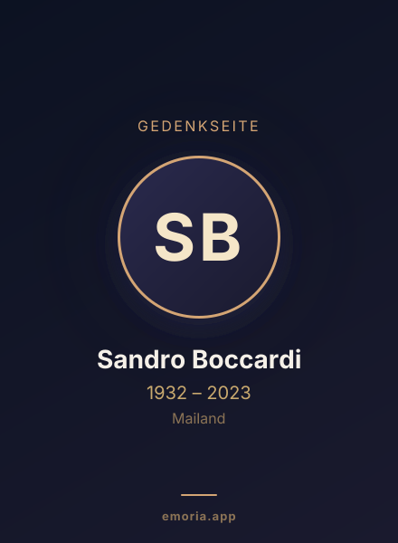 Gedenkportrait von Sandro Boccardi