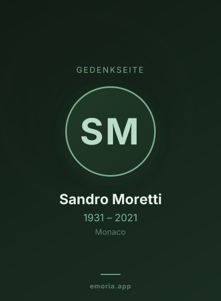 Gedenkportrait von Sandro Moretti