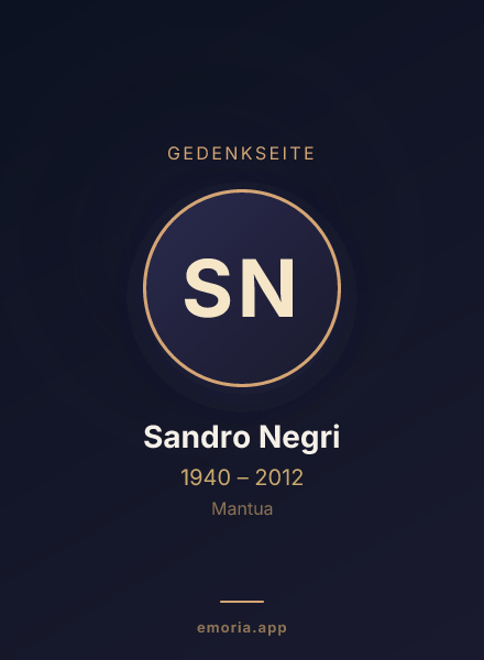 Gedenkportrait von Sandro Negri