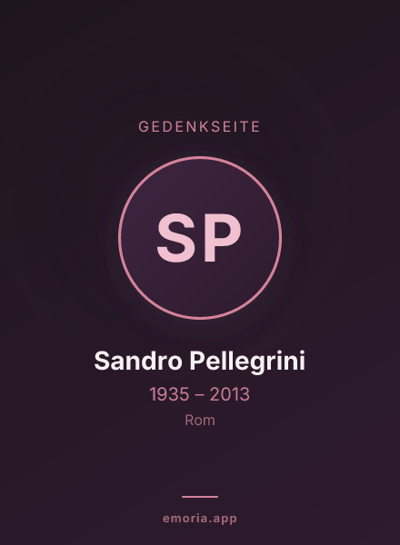 Gedenkportrait von Sandro Pellegrini