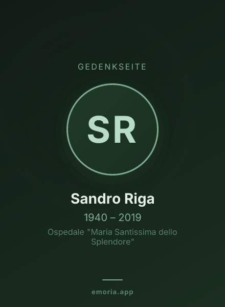 Gedenkportrait von Sandro Riga