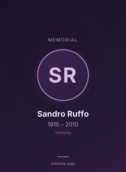 Memorial portrait of Sandro Ruffo
