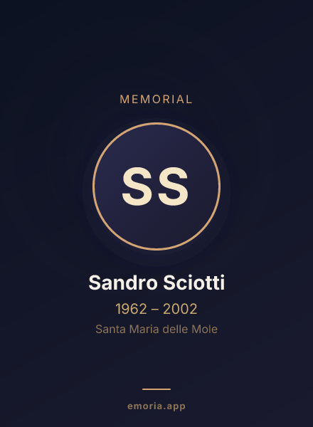 Memorial portrait of Sandro Sciotti