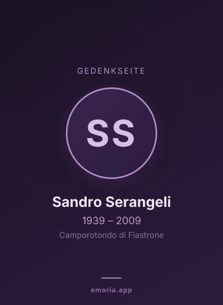 Gedenkportrait von Sandro Serangeli