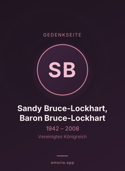 Gedenkportrait von Sandy Bruce-Lockhart, Baron Bruce-Lockhart